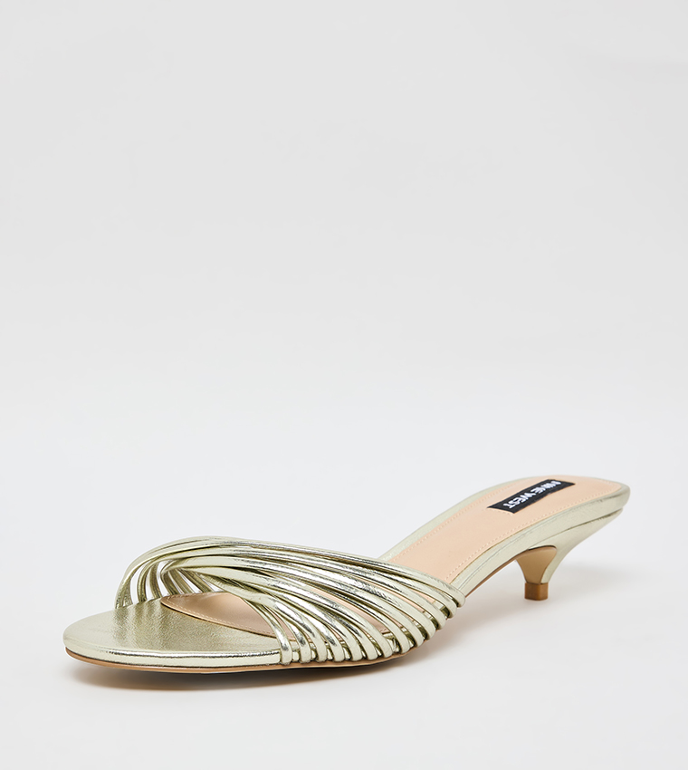 Open Toe Kitten Heel Sandals