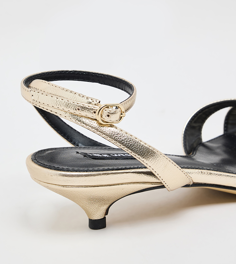Ankle Strap Kitten Heel Sandals