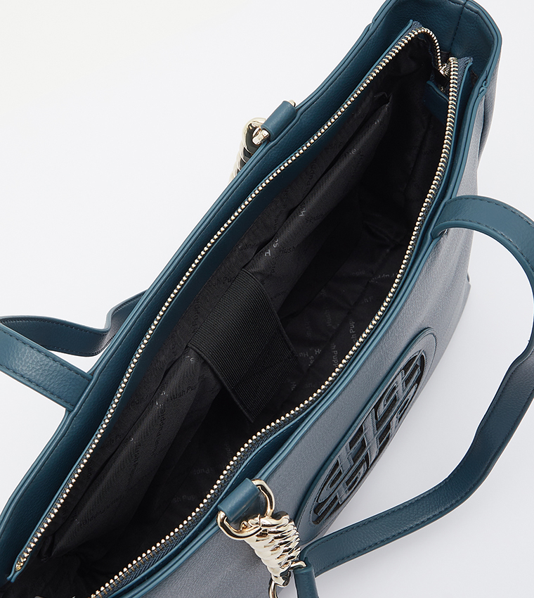 Buy Hush Puppies Menico Monogram Tote Bag In Navy 6thStreet Oman