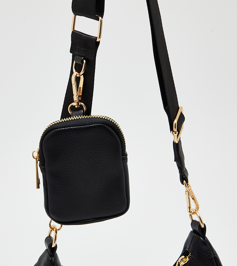 Buy Tyra Textured Crossbody Bag With Coin Purse In Black 6thStreet UAE