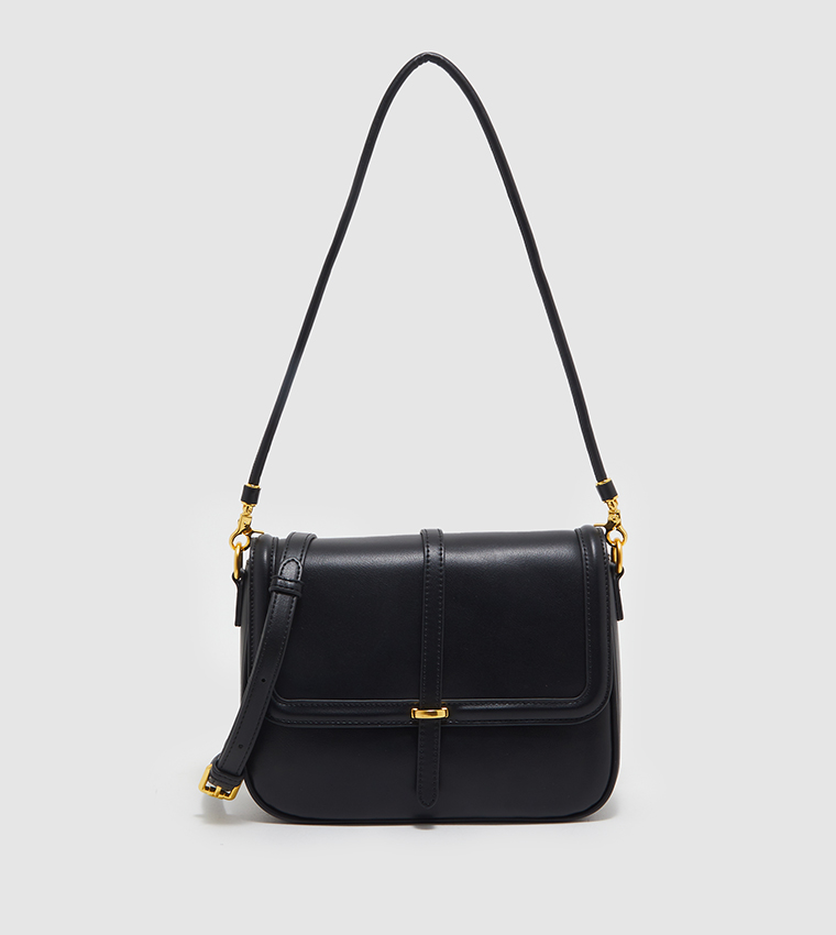 Solid Flap Crossbody