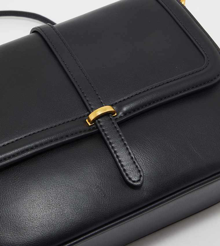 Solid Flap Crossbody