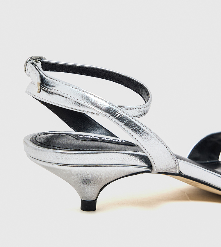 Ankle Strap Kitten Heel Sandals