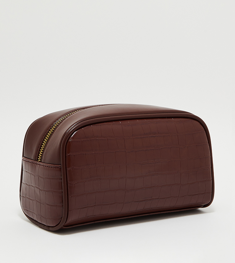 Textured Toiletry Bag