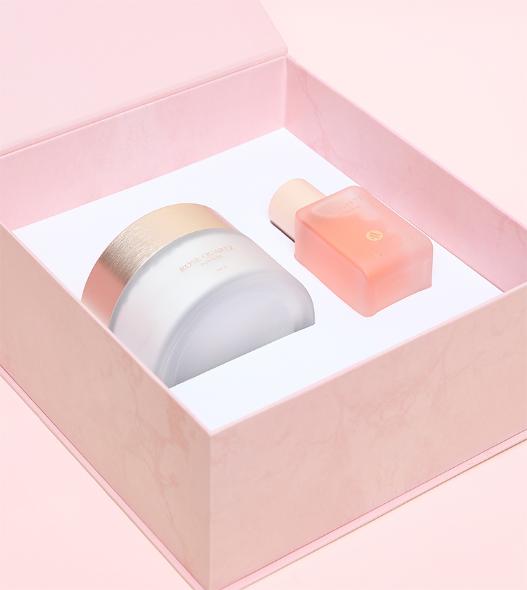 Rose Quartz Luxury Collection by Amal Ibrahim, Set of 2 / 50ml Edp / Powder