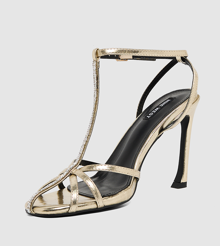 D-SPRING Embellished Heel Sandals