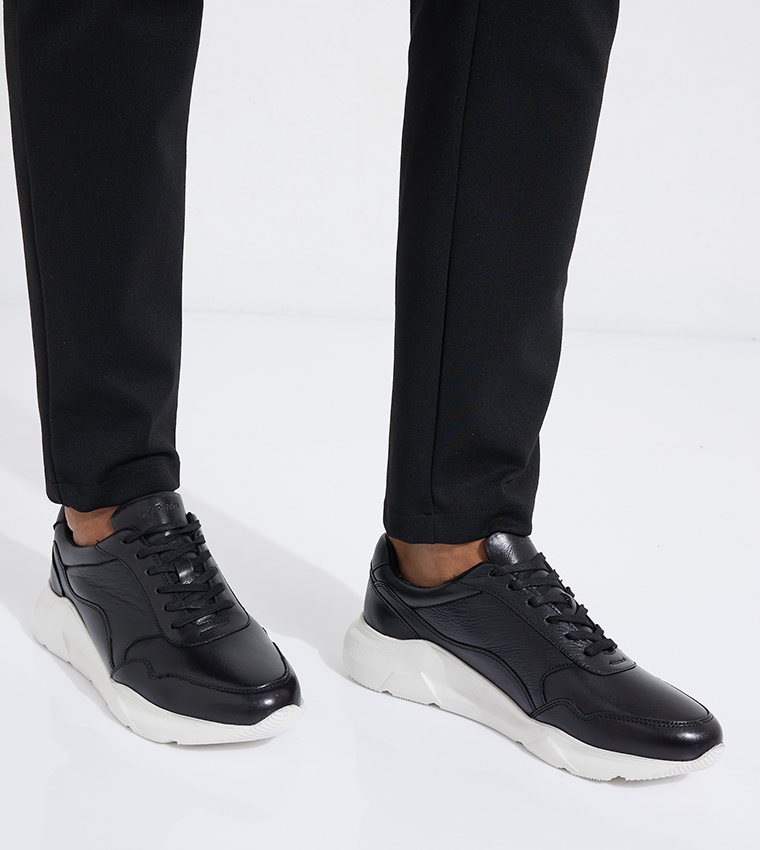 Buy Hush Puppies Round Toe Lace Up Casual Shoes In Black | 6thStreet UAE