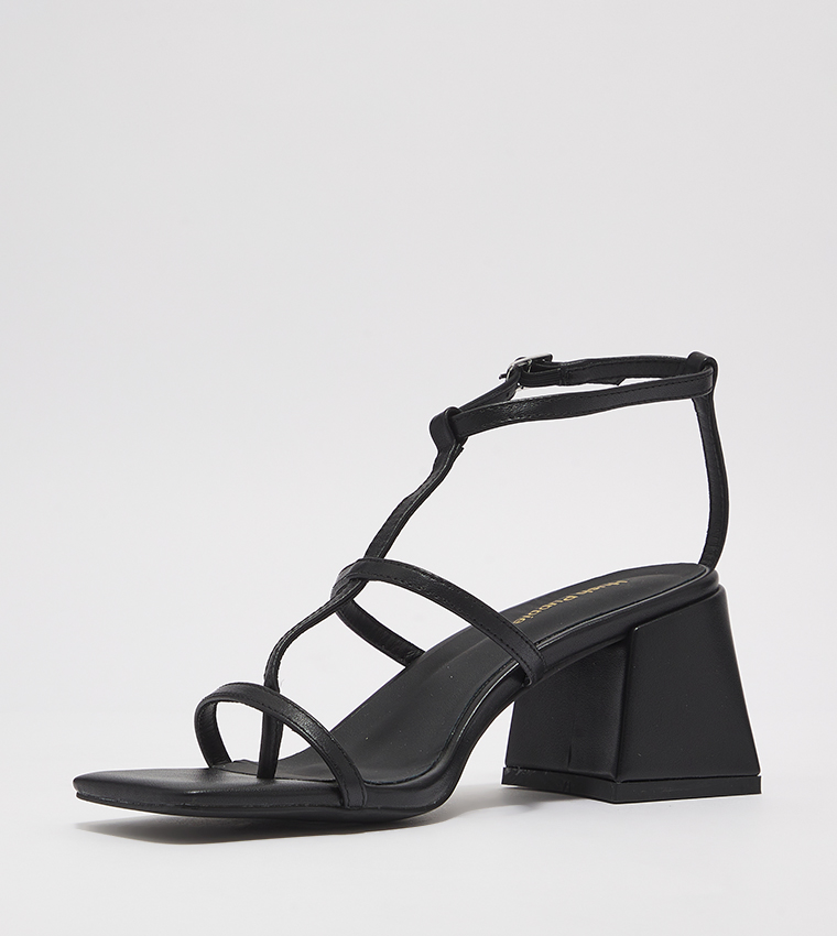 Block Heel Ankle Strap Sandals