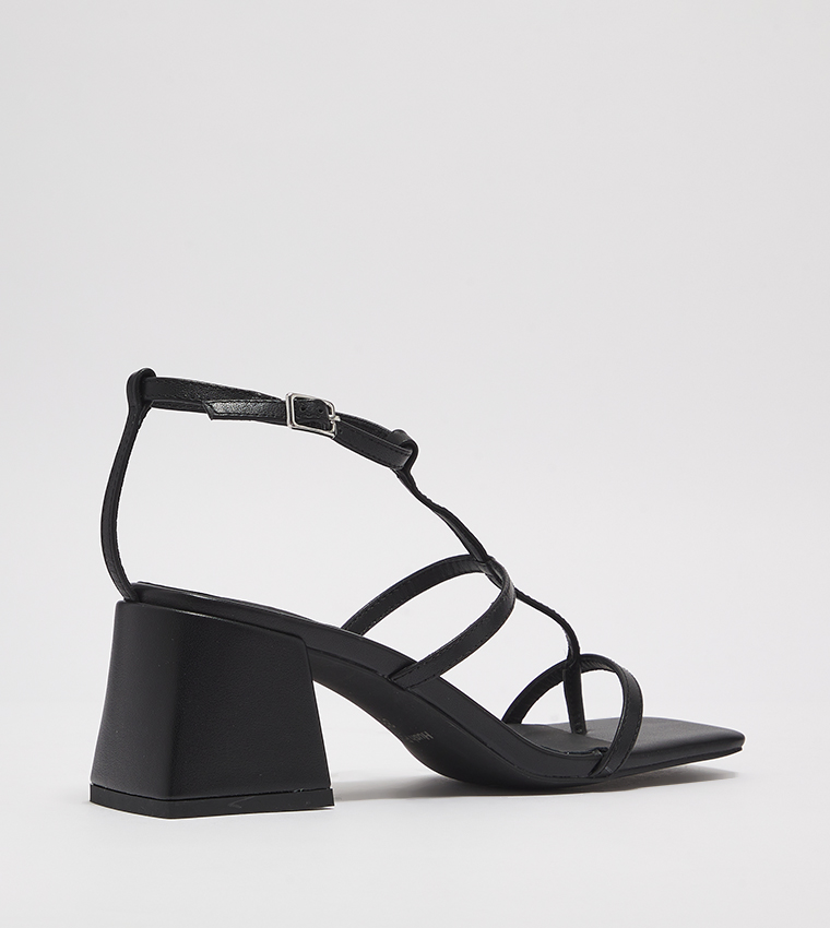 Block Heel Ankle Strap Sandals
