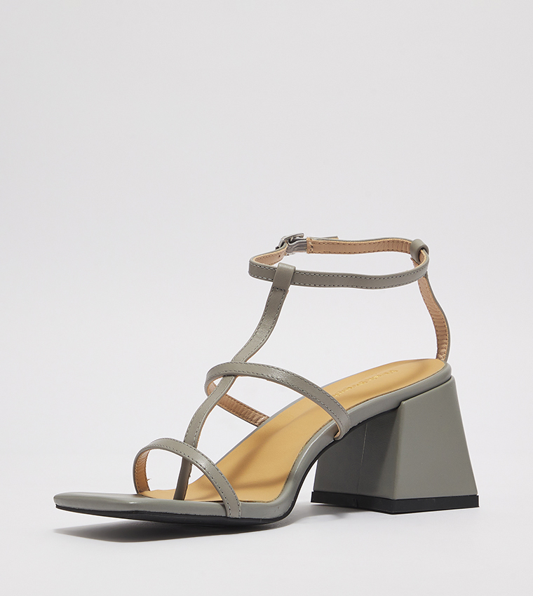 Block Heel Ankle Strap Sandals