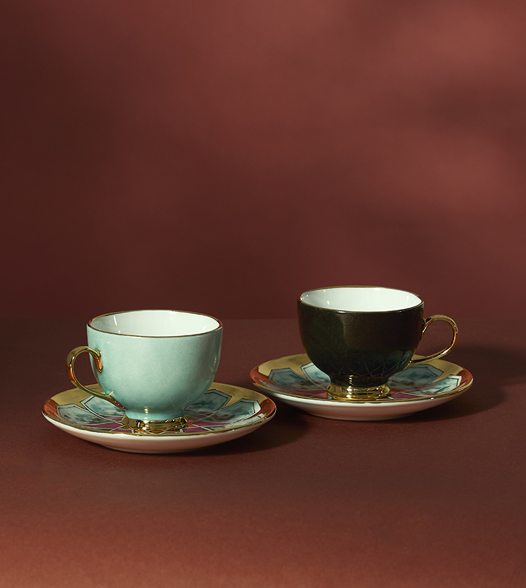 Hand painted Coffee Set, 6 Pcs - Home Boutique Collection