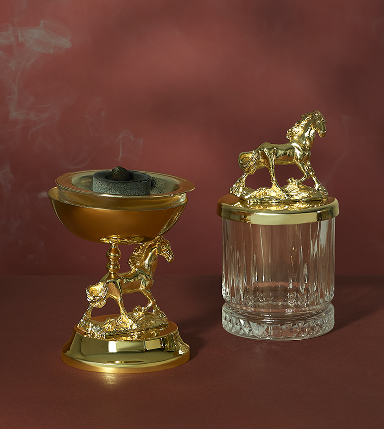 Handcrafted Horse Decor Incense Burner Set - Home Boutique Collection