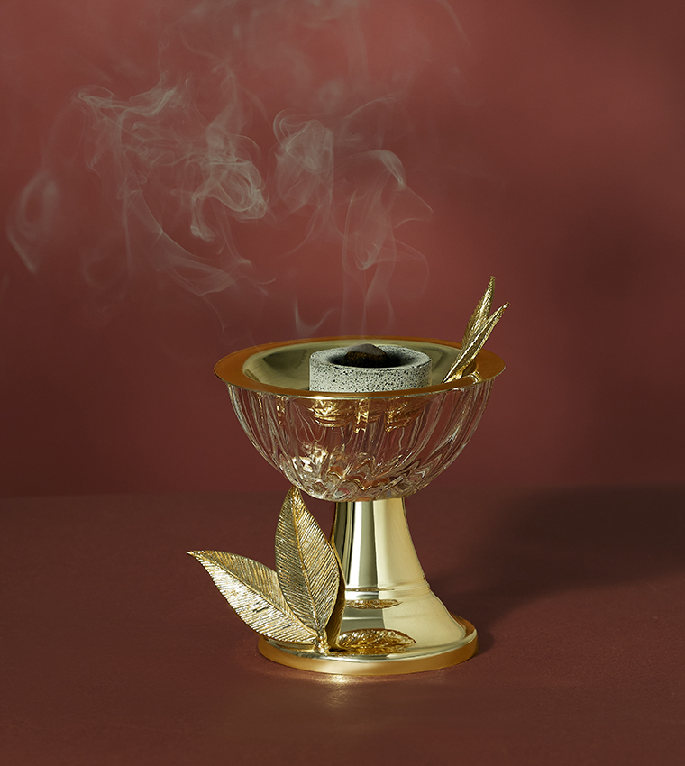 Handcrafted Leaf Decor Incense Burner - Home Boutique Collection