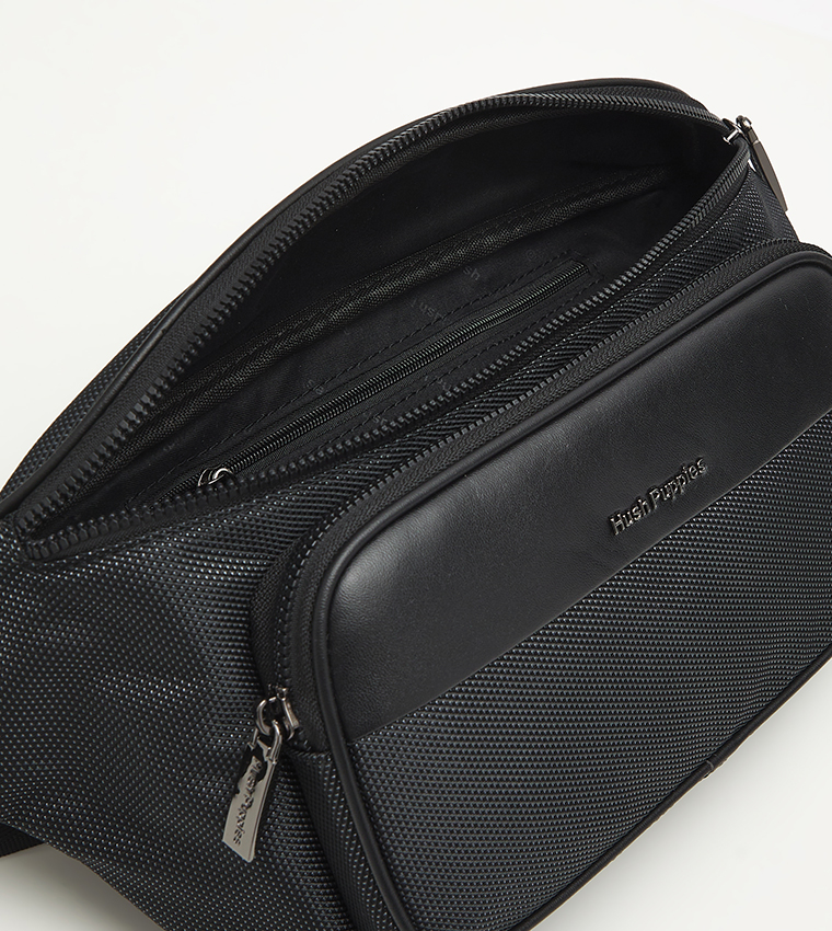 Textured Zippered Belt Bag