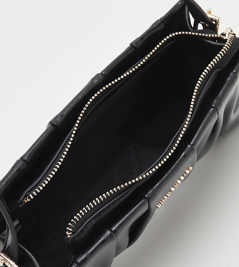 Logo Detail Ruched Shoulder Bag