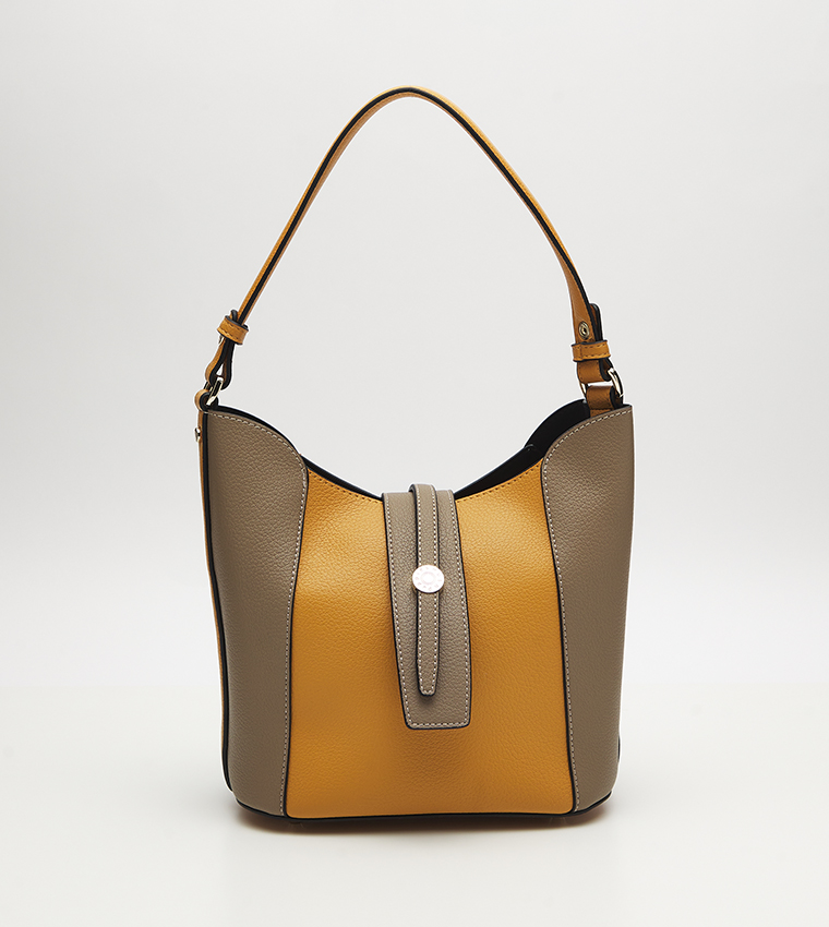 Color block best sale shoulder bag