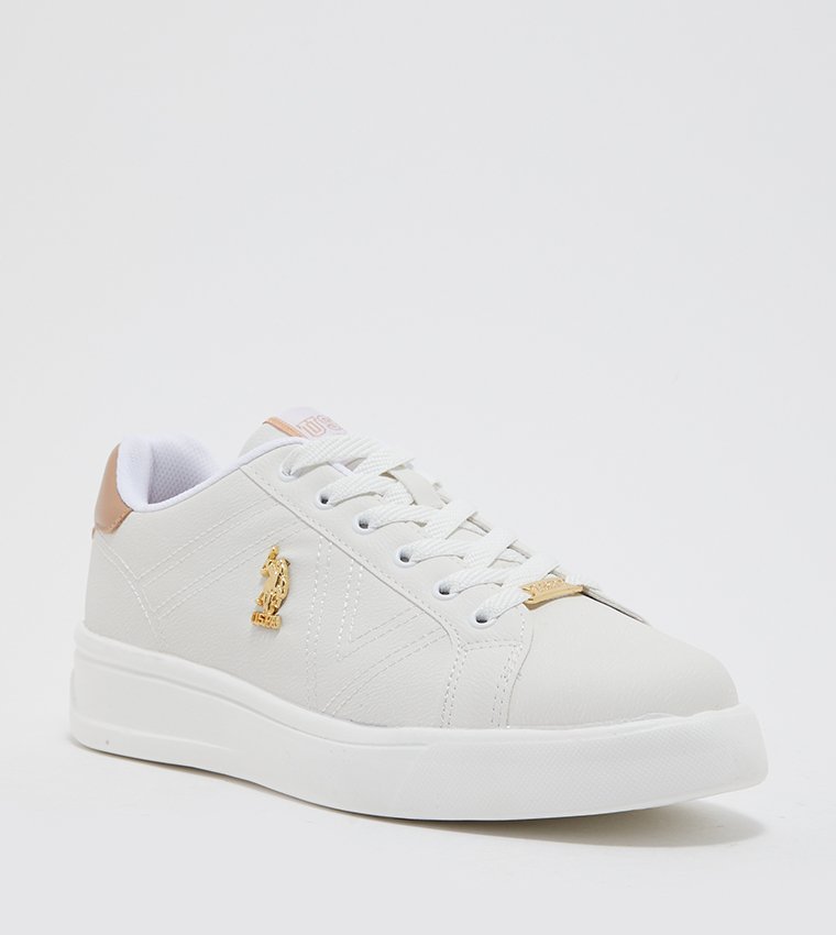 Buy U.S. Polo Assn. Logo Detail Comfort Low Top Sneakers In White ...