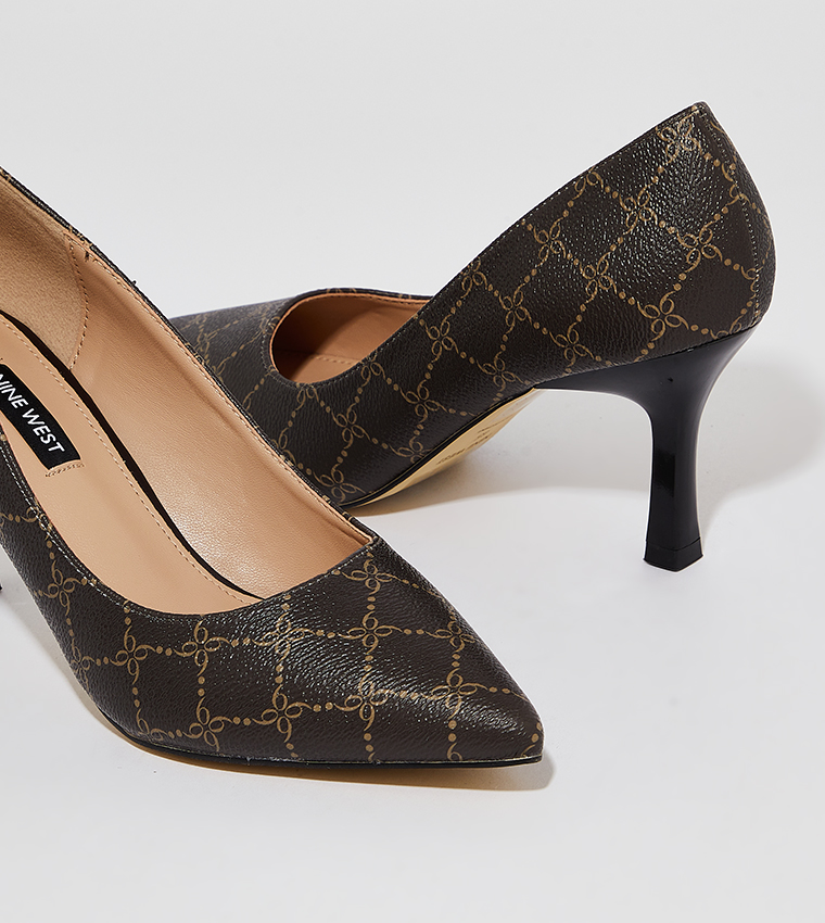 Buy Nine West KIARA Patterned Pointed Toe Pumps In Brown
