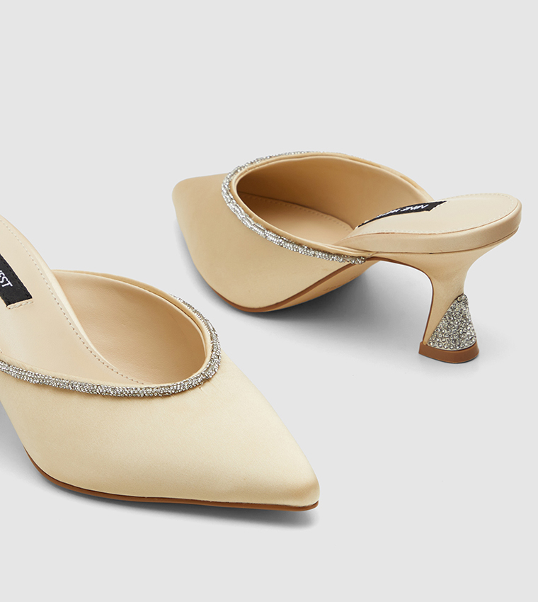 TANISHA Embellished Mule Pumps
