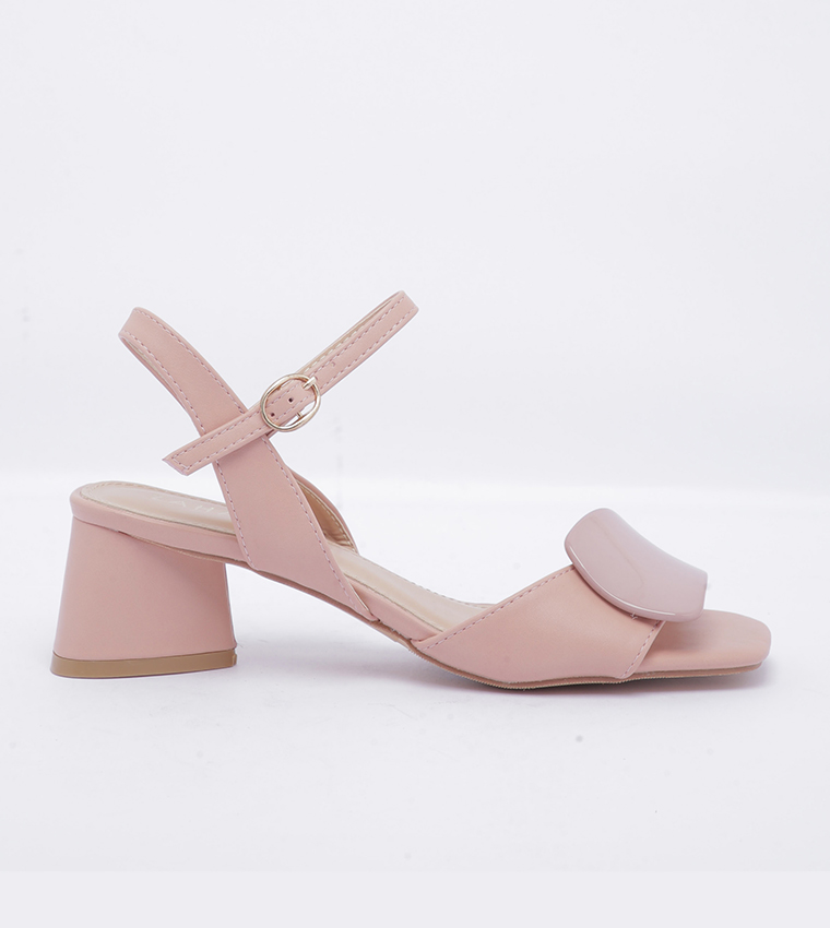 Pink cheap leather sandals