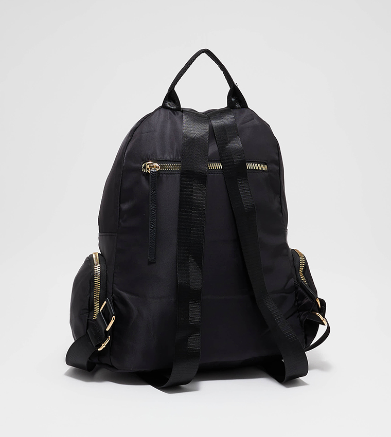 Solid Zippered Backpack
