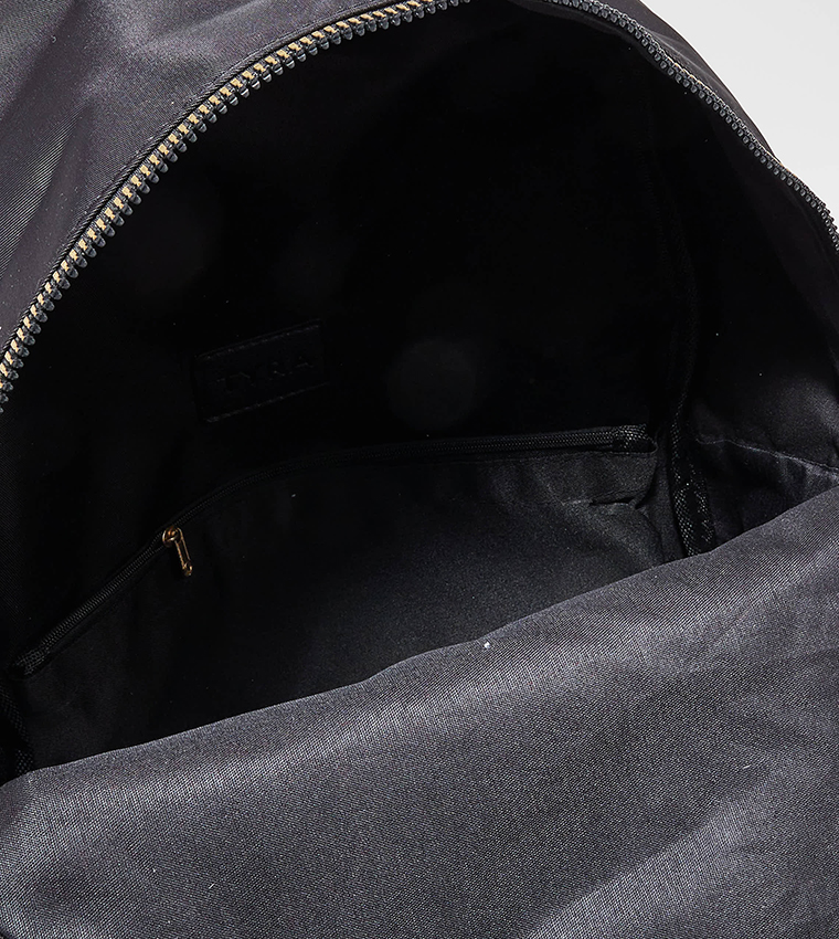 Solid Zippered Backpack