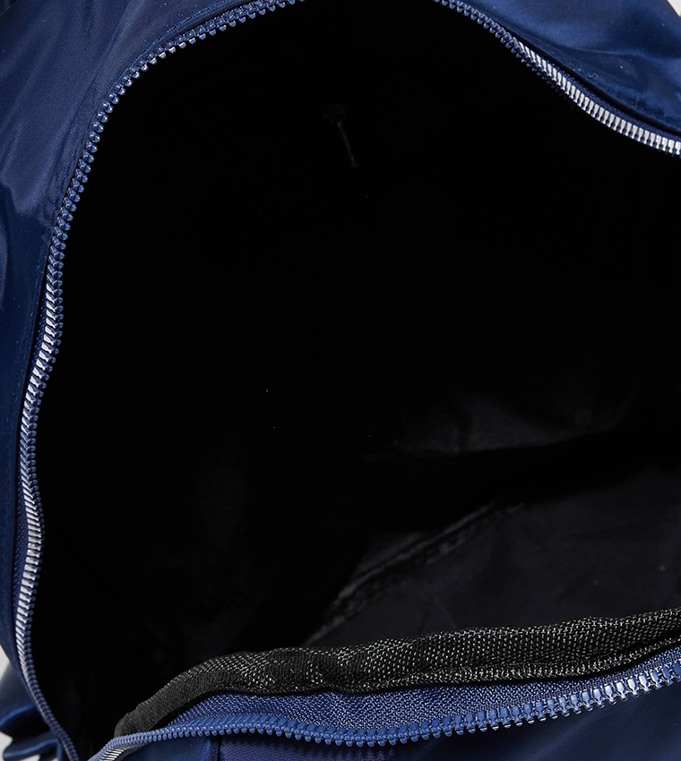 Solid Zippered Backpack