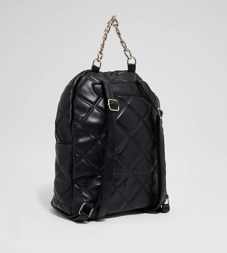 Quilted Zippered Backpack