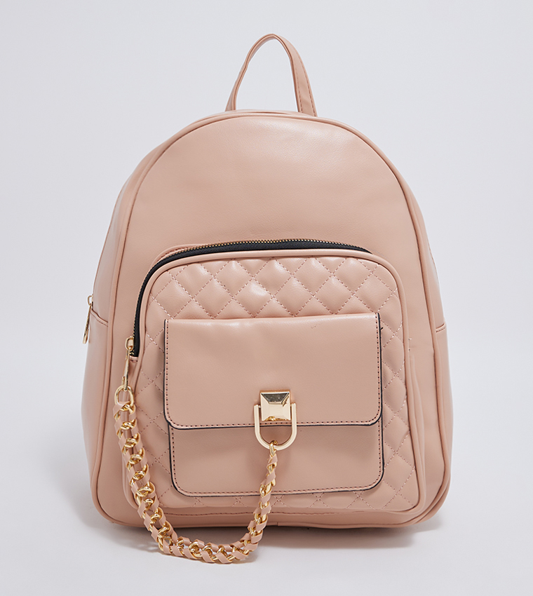 Buy Tyra Chain Accent Backpack In Nude 6thStreet UAE