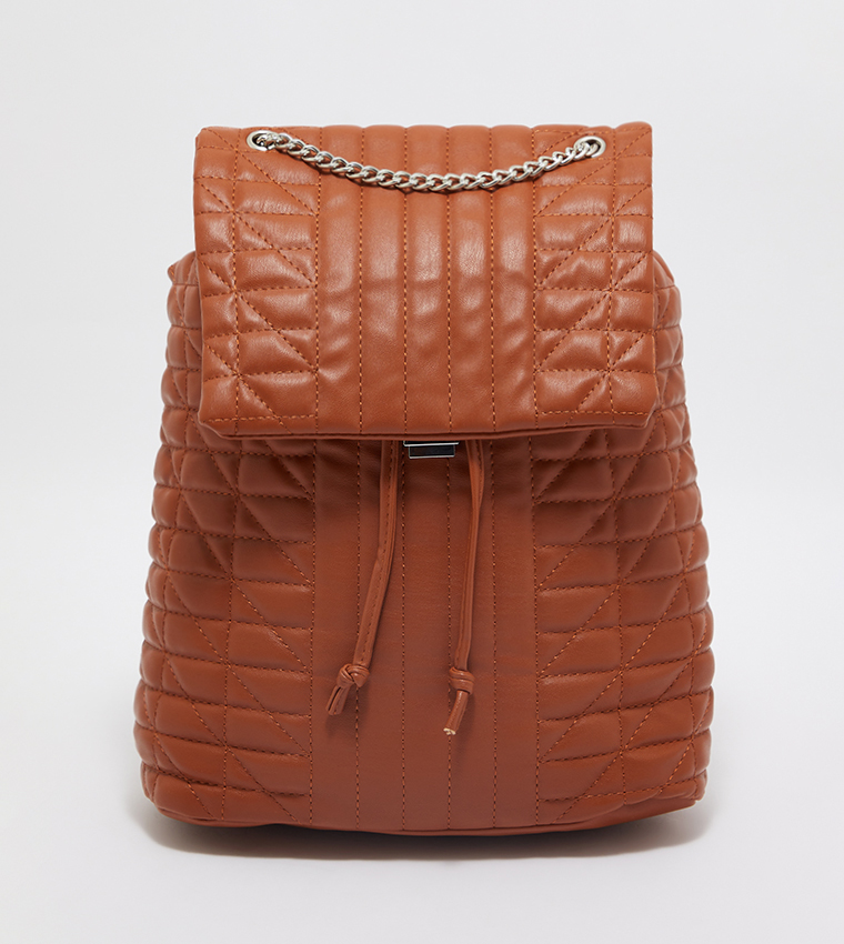 Quilted Flap Backpack