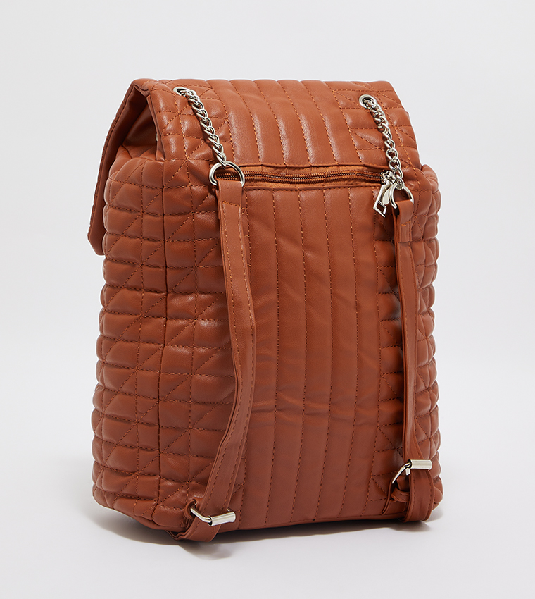 Quilted Flap Backpack