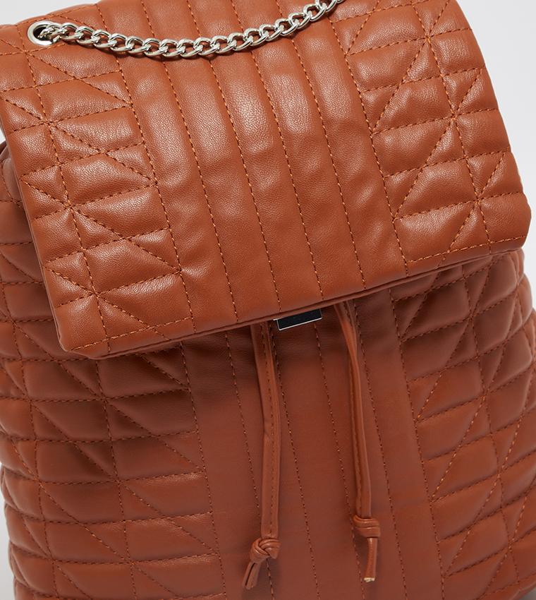 Quilted Flap Backpack