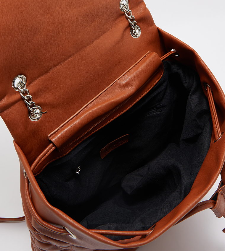Quilted Flap Backpack