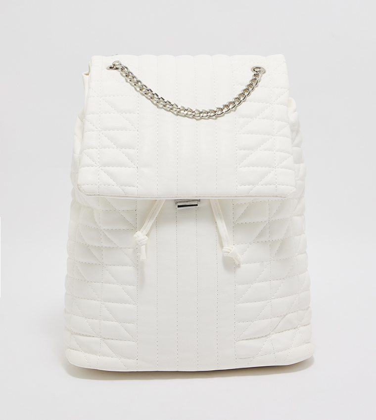 Quilted Flap Backpack