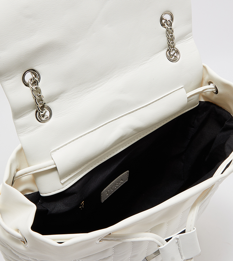 Quilted Flap Backpack