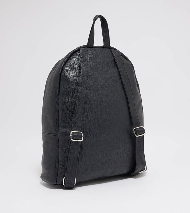 Solid Zippered Backpack