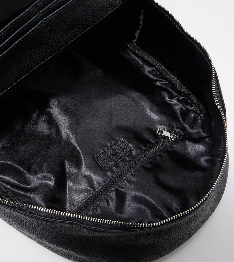Solid Zippered Backpack