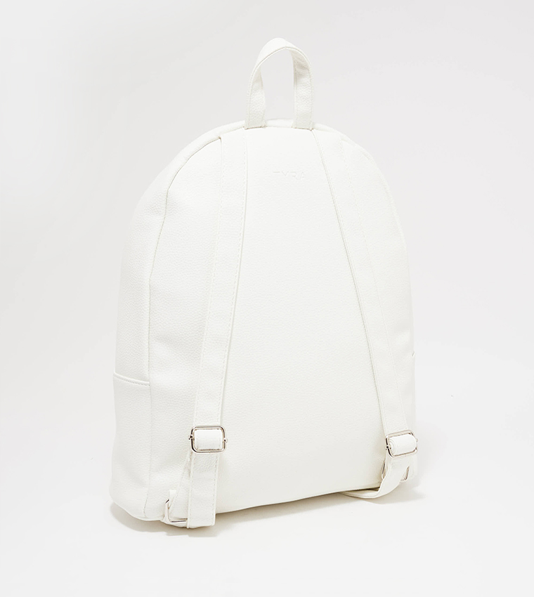 Solid Zippered Backpack