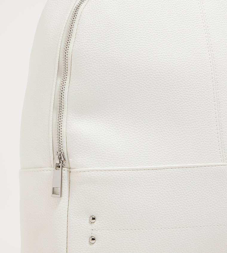 Solid Zippered Backpack