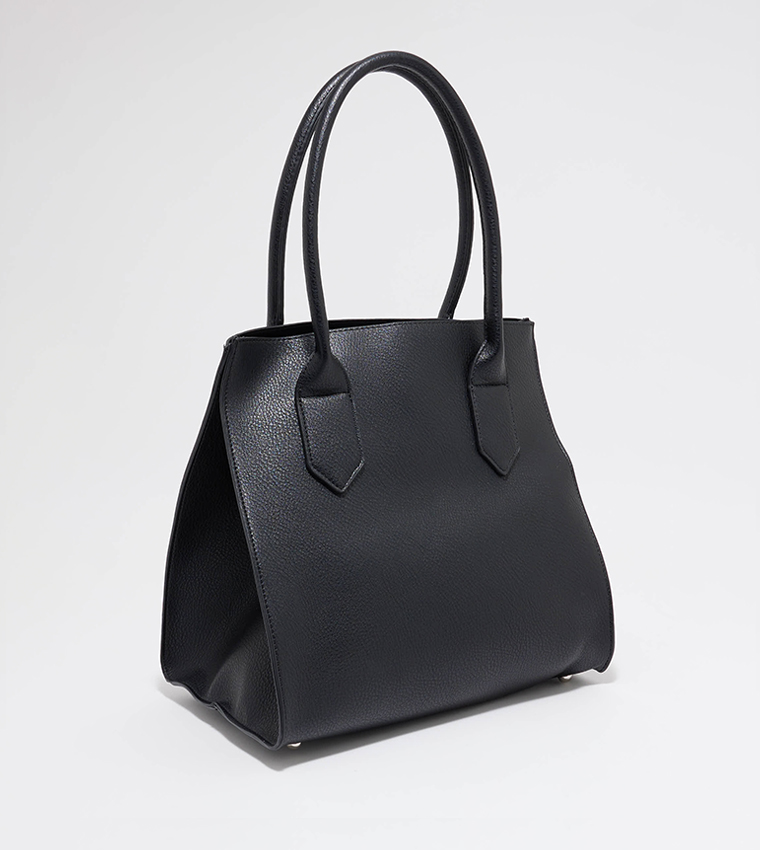 Textured Scarf Detail Tote Bag