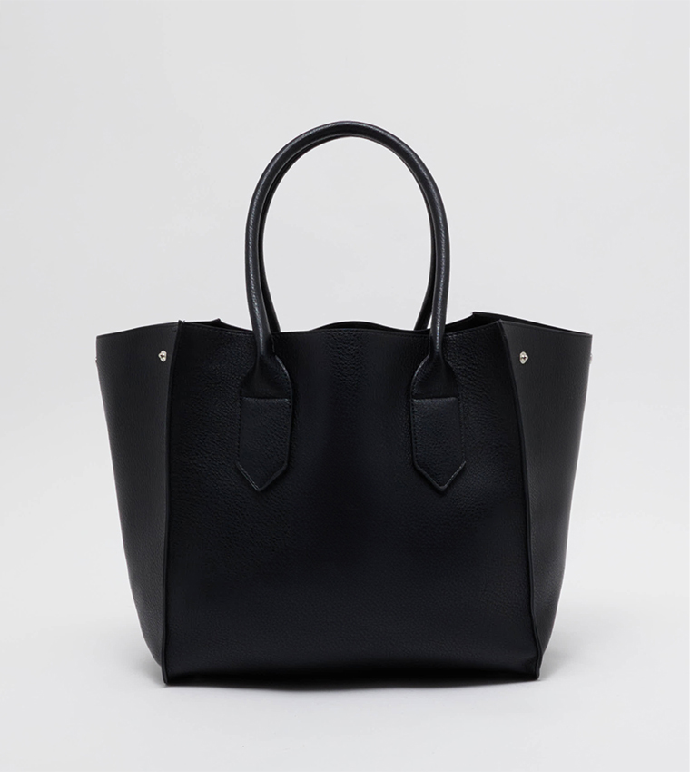 Textured Scarf Detail Tote Bag