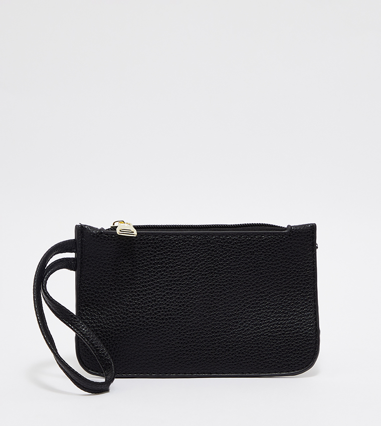 Buy Tyra Textured Tote Bag Set In Black | 6thStreet UAE