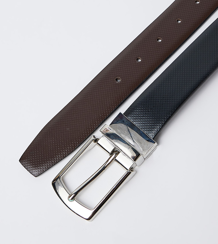 Reversible Buckle Leather Belt