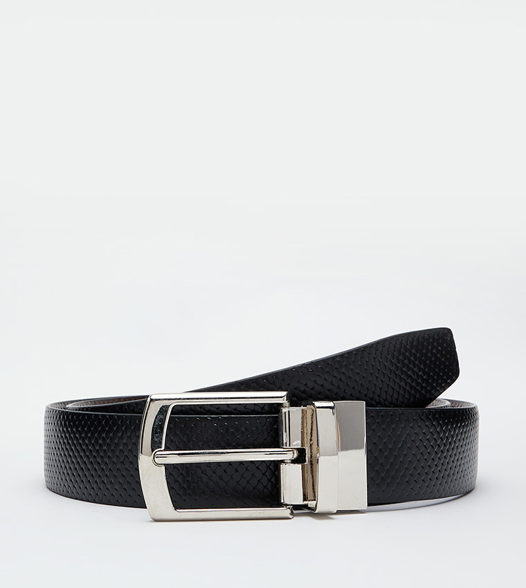 Reversible Buckle Leather Belt