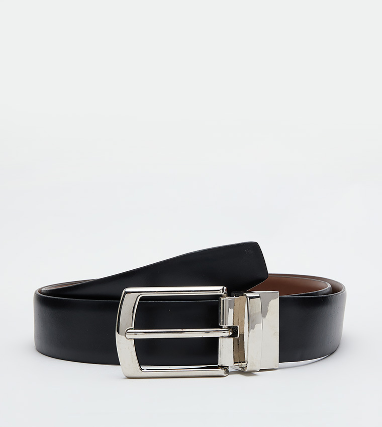 Reversible Buckle Leather Belt