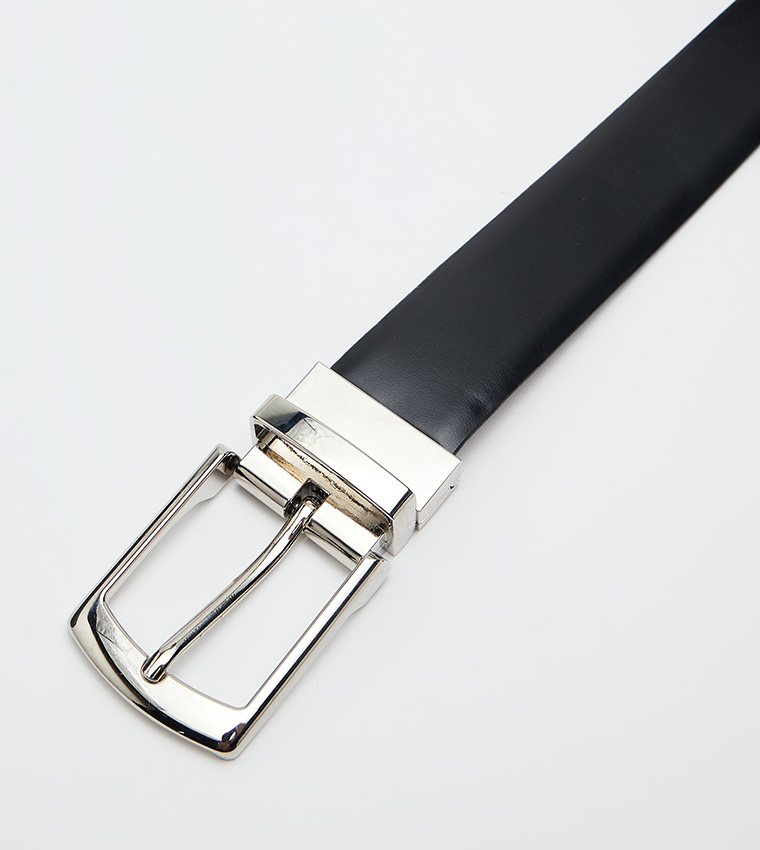 Reversible Buckle Leather Belt