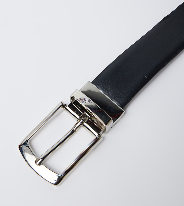 Reversible Buckle Leather Belt