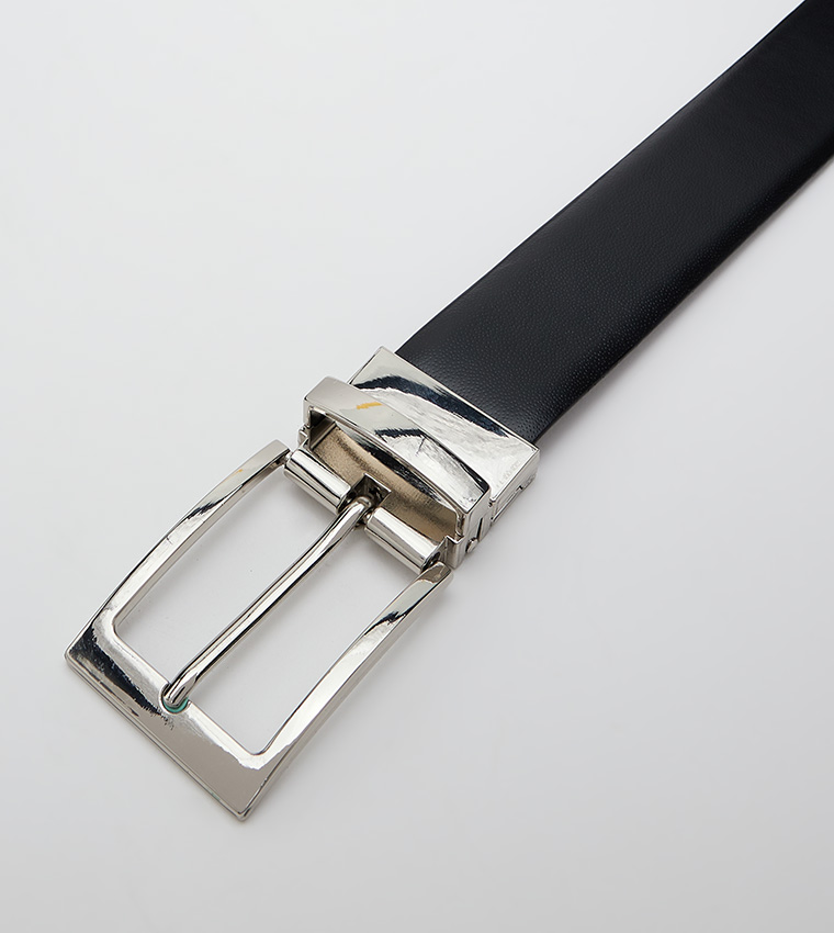 Reversible Buckle Leather Belt