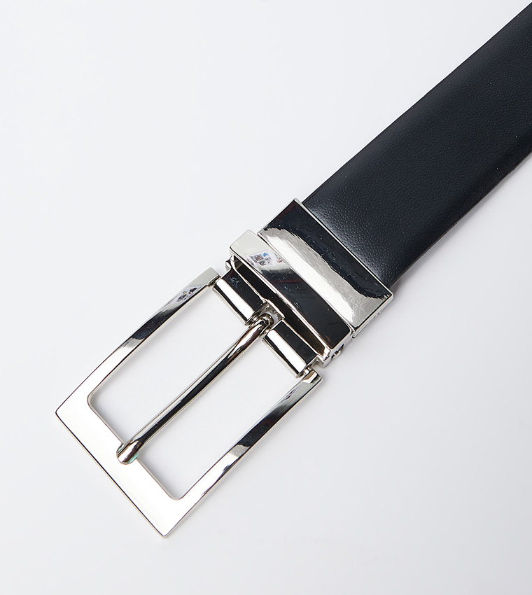 Reversible Buckle Leather Belt