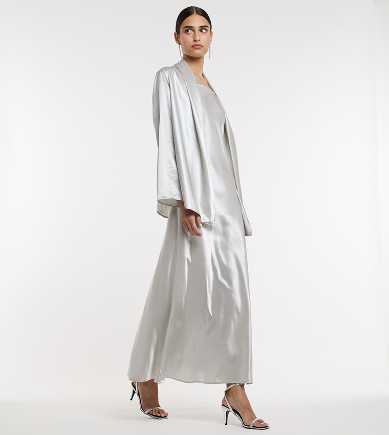 Shiny Maxi Slip Dress 